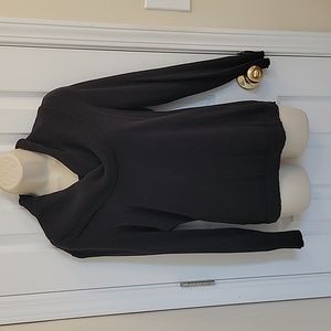 Black Long Sleeve Cowel Neck Sweater